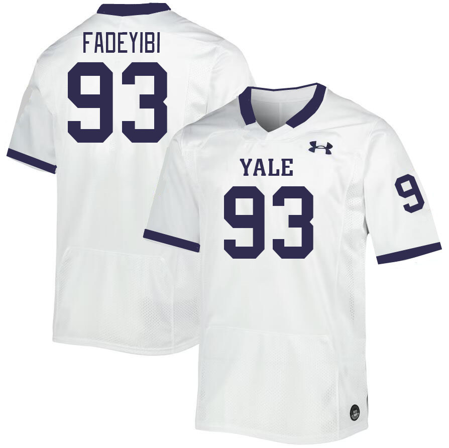 Men-Youth #93 Babawale Fadeyibi Yale Bulldogs 2023 College Football Jerseys Stitched Sale-White